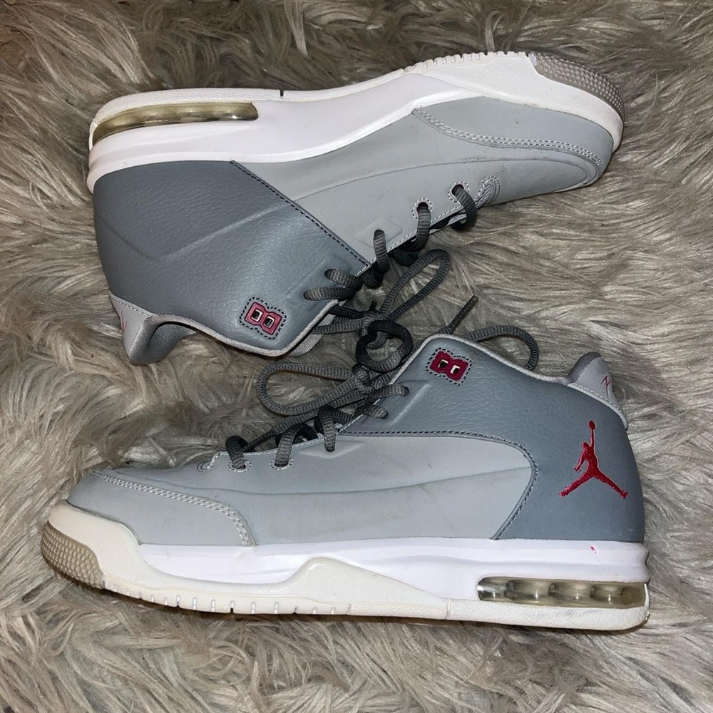 Gray flight jordans